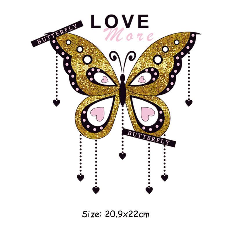 Love Butterfly Warm Sticker Thermal Induction Vinyl Diy Top