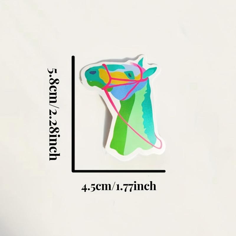 50pcs Cartoon Horse Riding Vinyl Waterproof Stickers for Laptop Skateboard Phone