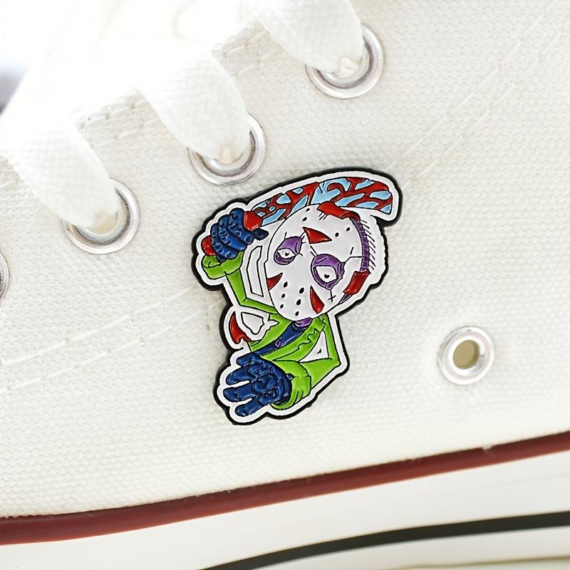 Halloween Alloy Masked Men With Chopper Pin