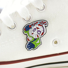 Halloween Alloy Masked Men With Chopper Pin