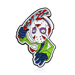 Halloween Alloy Masked Men With Chopper Pin