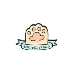 Cat Paw Enamel Pins STAY PAWSITIVE TOE BEANS TEAM
