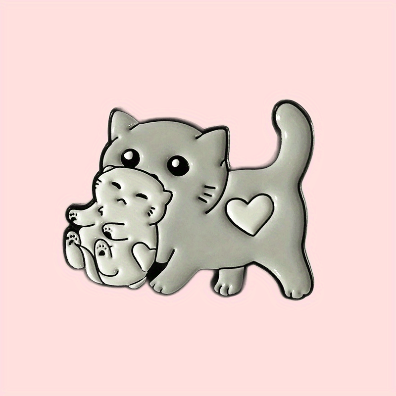 Cat Enamel Pins Cartoon Cat Baby Brooch Cat Enamel Backpack