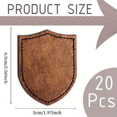 20 PCS Embroidered Heart Applique Patches Adhesive Leatherette Hat Patches