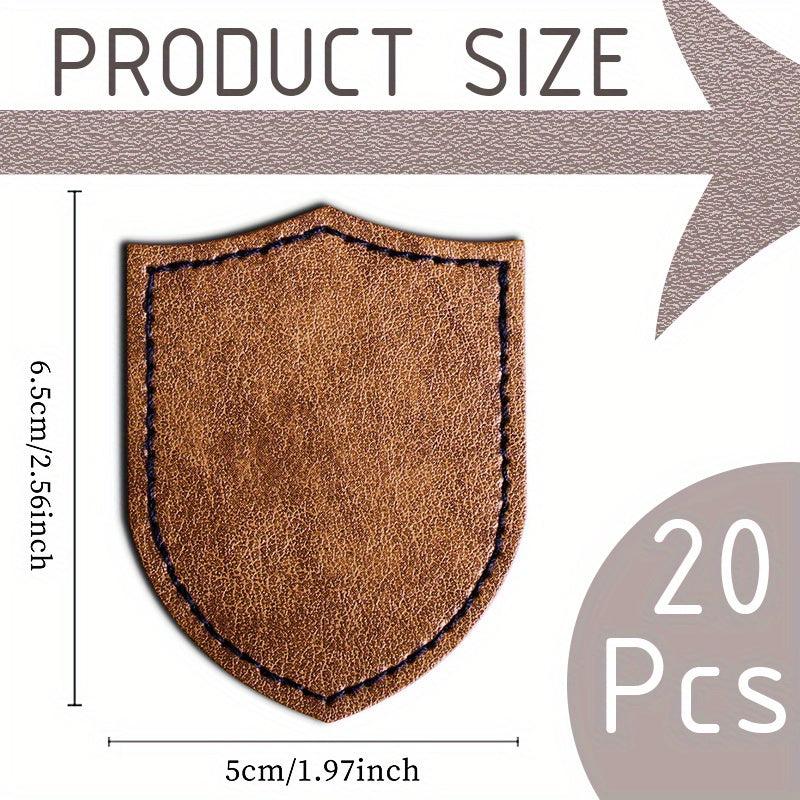 20 PCS Embroidered Heart Applique Patches Adhesive Leatherette Hat Patches