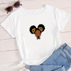 6pcs Girl Heat Transfer Vinyl Stickers for T Shirt Jeans Coat Backpacks