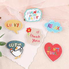 6pcs Letter Embroidery Patches DIY Clothes Accessories