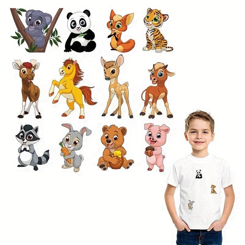 Cartoon Animals Ironing Stickers For Kids, Heat Transfer Patch