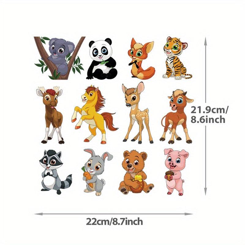 Cartoon Animals Ironing Stickers For Kids, Heat Transfer Patch