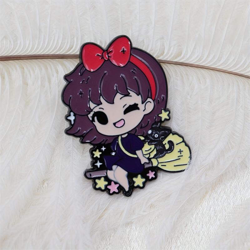 Anime Cat Elf Girl Alloy Enamel Brooch For Backpack