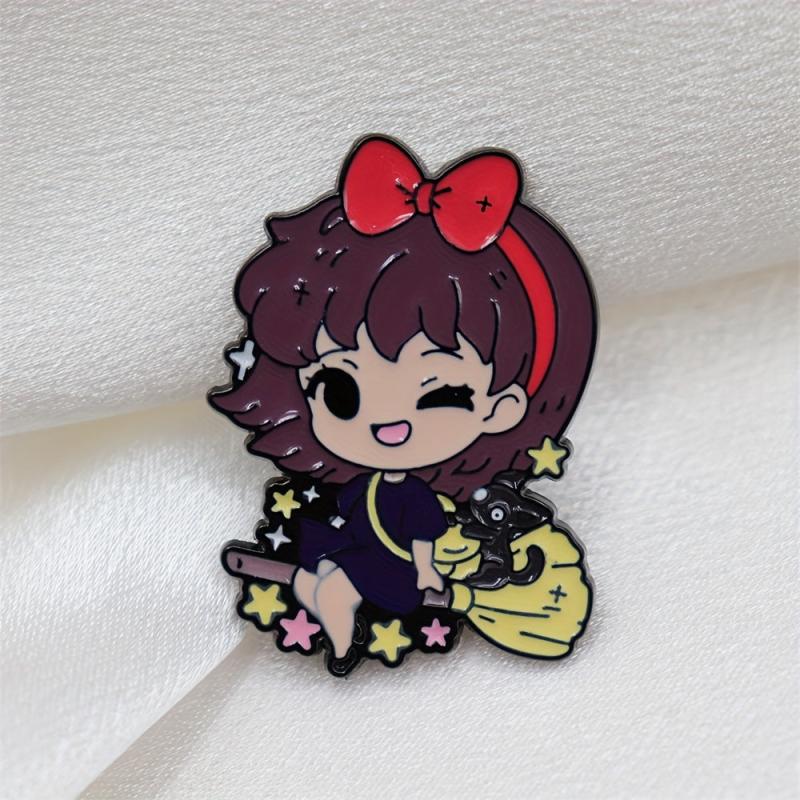 Anime Cat Elf Girl Alloy Enamel Brooch For Backpack