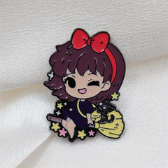 Anime Cat Elf Girl Alloy Enamel Brooch For Backpack