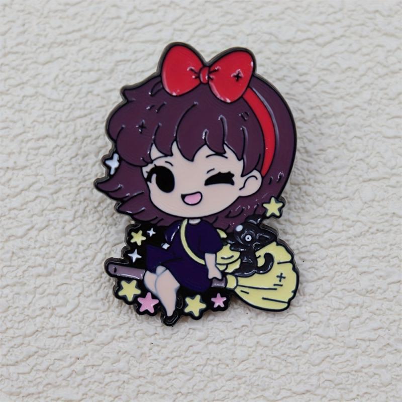 Anime Cat Elf Girl Alloy Enamel Brooch For Backpack