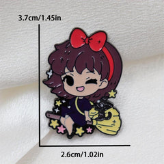 Anime Cat Elf Girl Alloy Enamel Brooch For Backpack