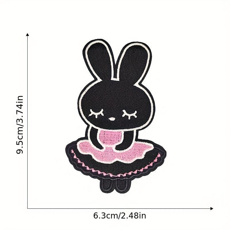 10pcs Cartoon Rabbit Iron On Patches For Girls