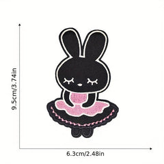 10pcs Cartoon Rabbit Iron On Patches For Girls