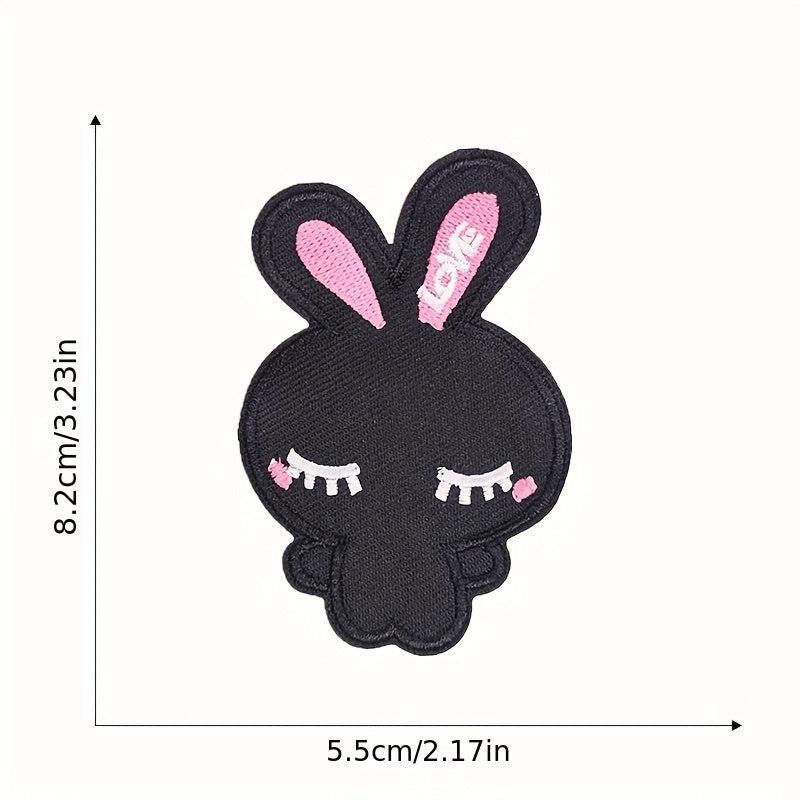 10pcs Cartoon Rabbit Iron On Patches For Girls