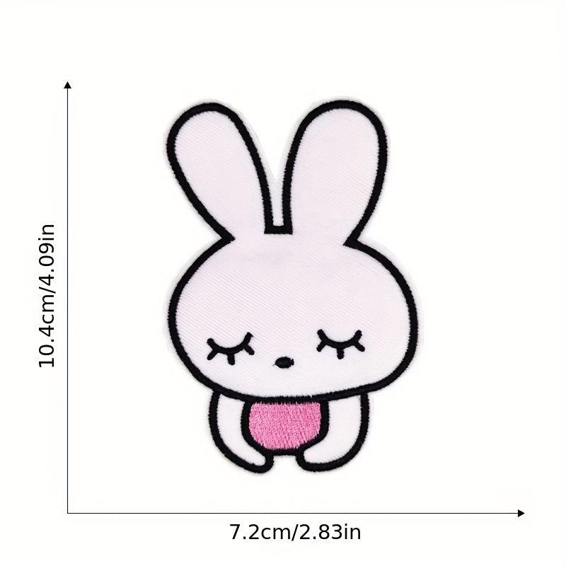 10pcs Cartoon Rabbit Iron On Patches For Girls
