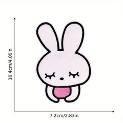 10pcs Cartoon Rabbit Iron On Patches For Girls