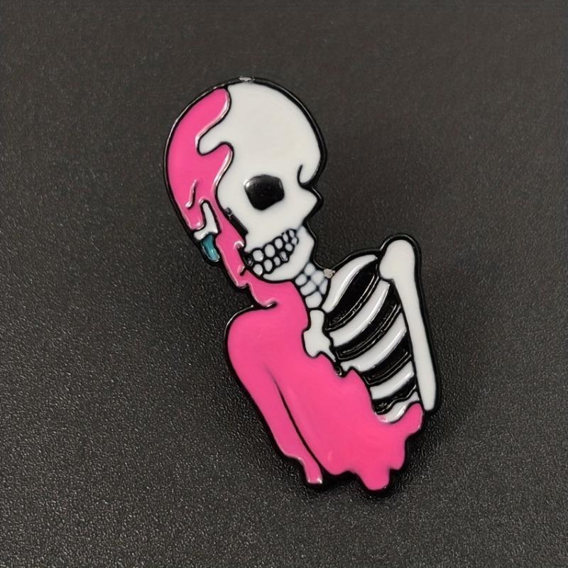 Creative Skull Oil Brooch Halloween Denim Jacket Accessory