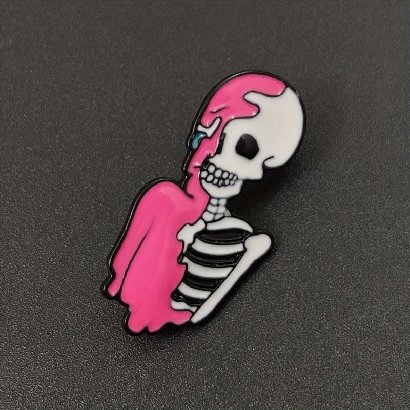 Creative Skull Oil Brooch Halloween Denim Jacket Accessory