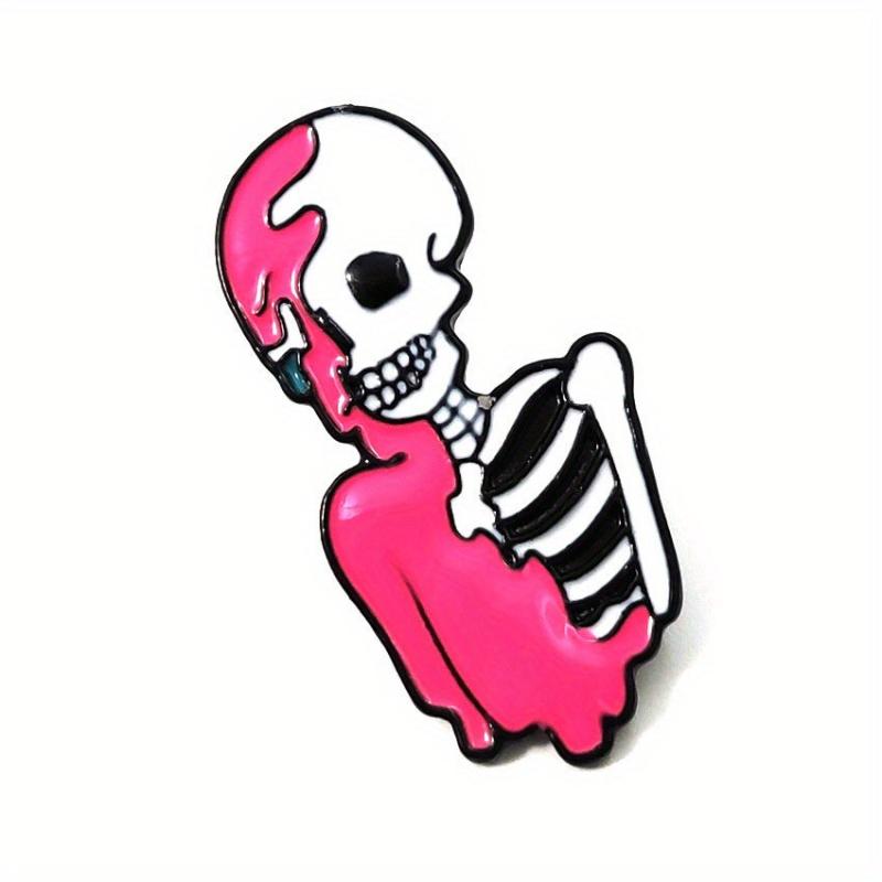 Creative Skull Oil Brooch Halloween Denim Jacket Accessory