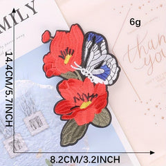2pcs Flower Cloth Stickers for Clothing and Bags Decoration