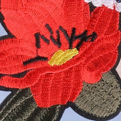 2pcs Flower Cloth Stickers for Clothing and Bags Decoration