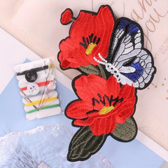 2pcs Flower Cloth Stickers for Clothing and Bags Decoration