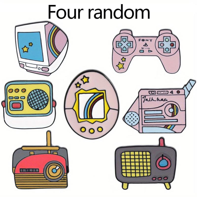 Retro Game Brooch School Bag Decor Clothes Accessory
