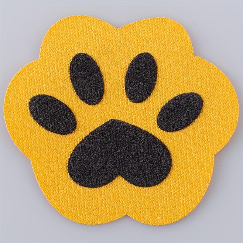 6pcs Dog Paw Print Iron On Patches Embroidered Applique DIY Crafts