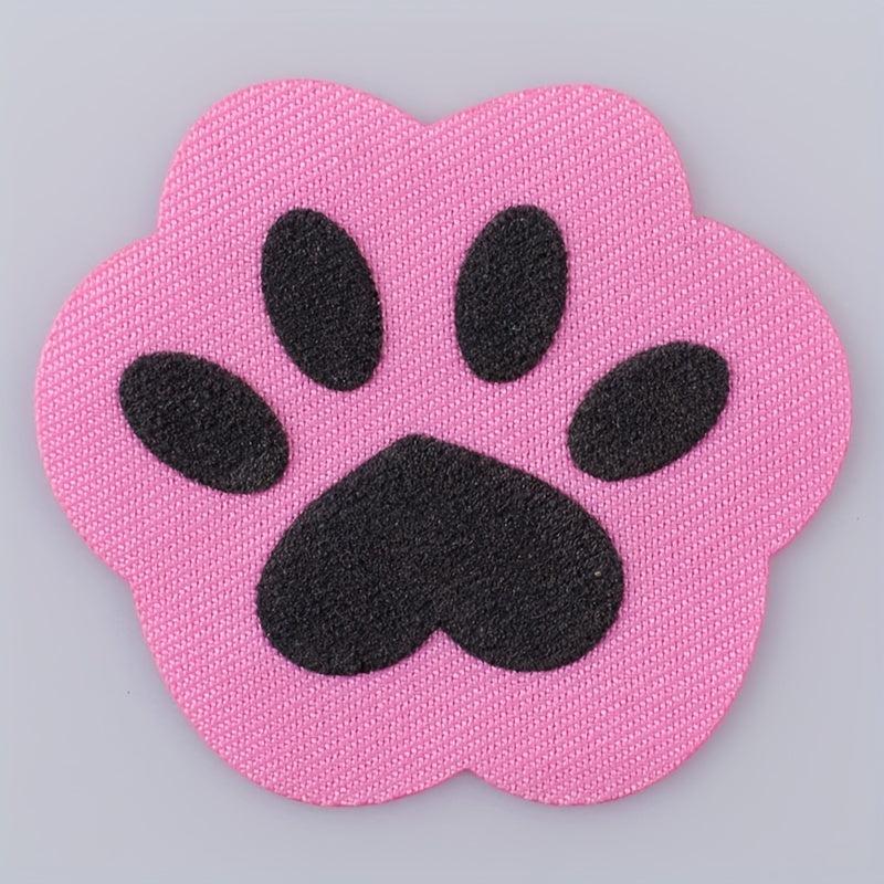 6pcs Dog Paw Print Iron On Patches Embroidered Applique DIY Crafts