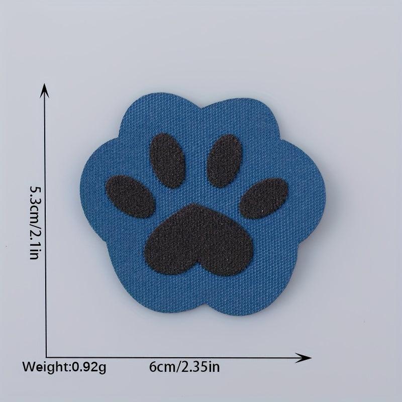 6pcs Dog Paw Print Iron On Patches Embroidered Applique DIY Crafts