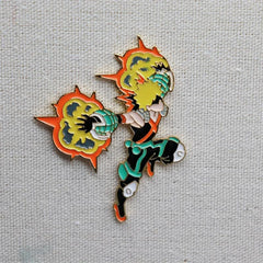 Anime Fire Brooch for Men