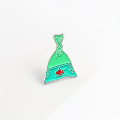 Koi In Bag Enamel Pin With Safety Backing