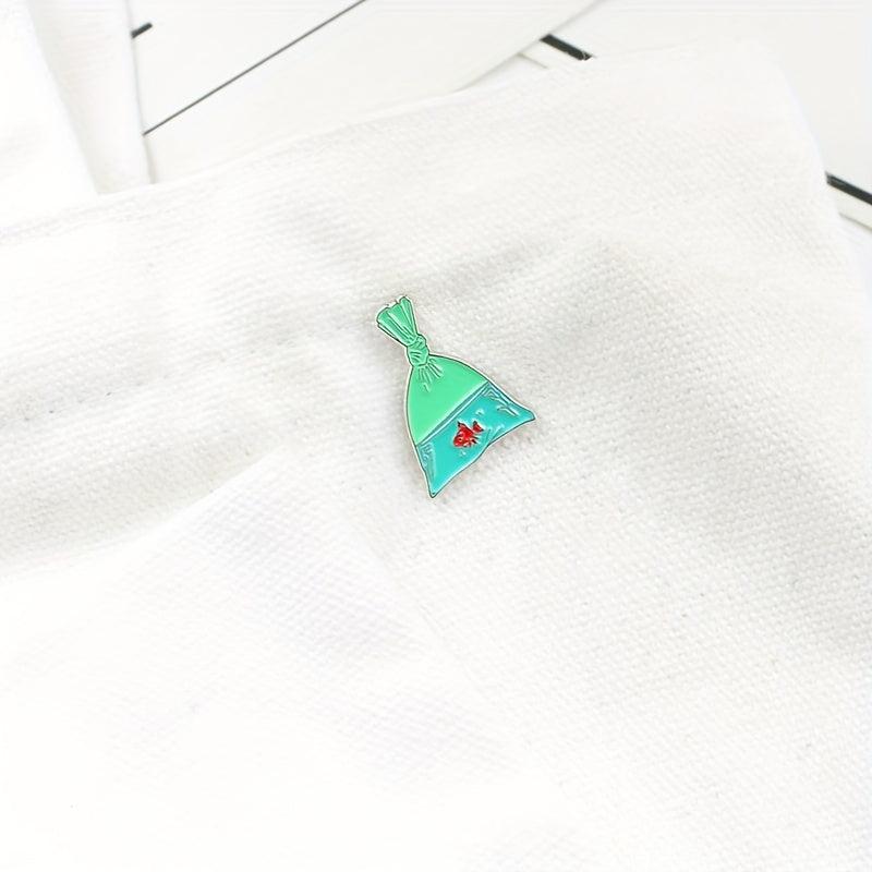 Koi In Bag Enamel Pin With Safety Backing