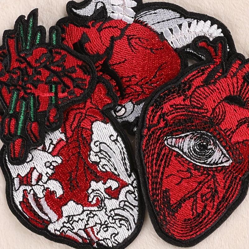 8pcs Heart DIY Patch for Clothes Backpack Hat Boys Accessorie