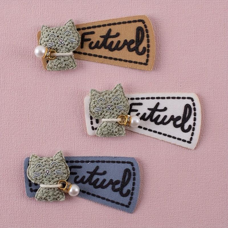 3PCS 3D Printing Letter Cloth Stickers For Girls