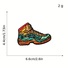 16pcs Iron On Patches Embroidered Applique DIY Crafts For Clothing Jacket Jeans