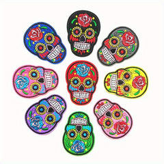 9pcs Embroidered Patch Sew On Applique for Clothing Jeans Pants Dress Backpack