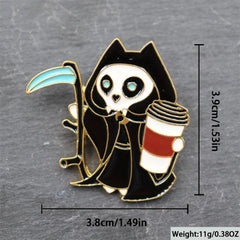 Cartoon Death Brooch For Men