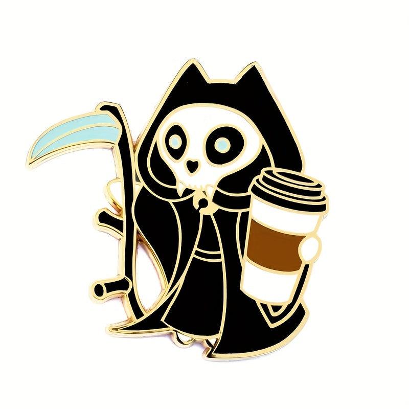 Cartoon Death Brooch For Men