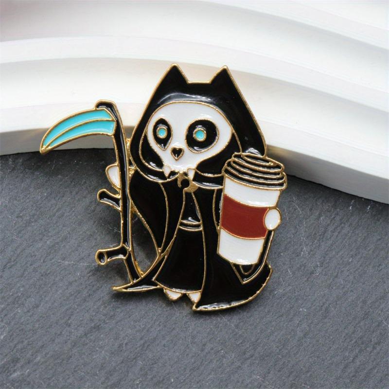 Cartoon Death Brooch For Men