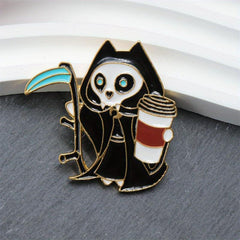 Cartoon Death Brooch For Men