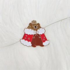 Bear King Enamel Brooch For Men