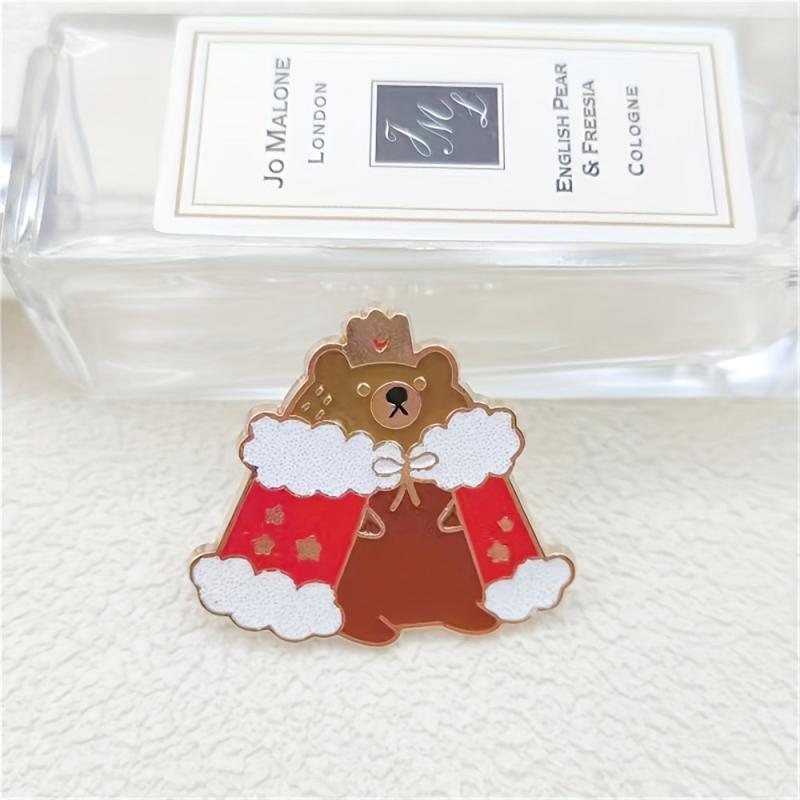 Bear King Enamel Brooch For Men