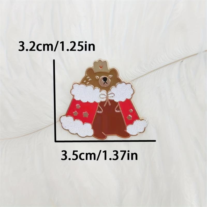 Bear King Enamel Brooch For Men