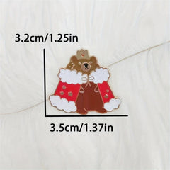 Bear King Enamel Brooch For Men