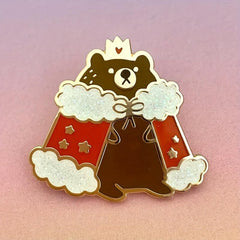 Bear King Enamel Brooch For Men