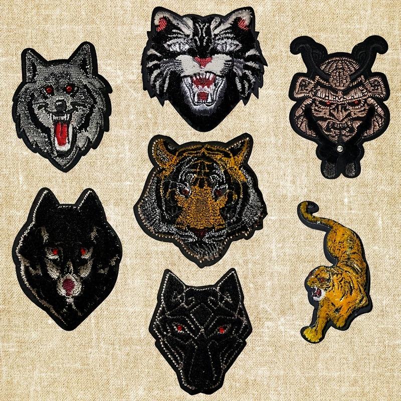 Fierce Animal Iron on Embroidery Patches